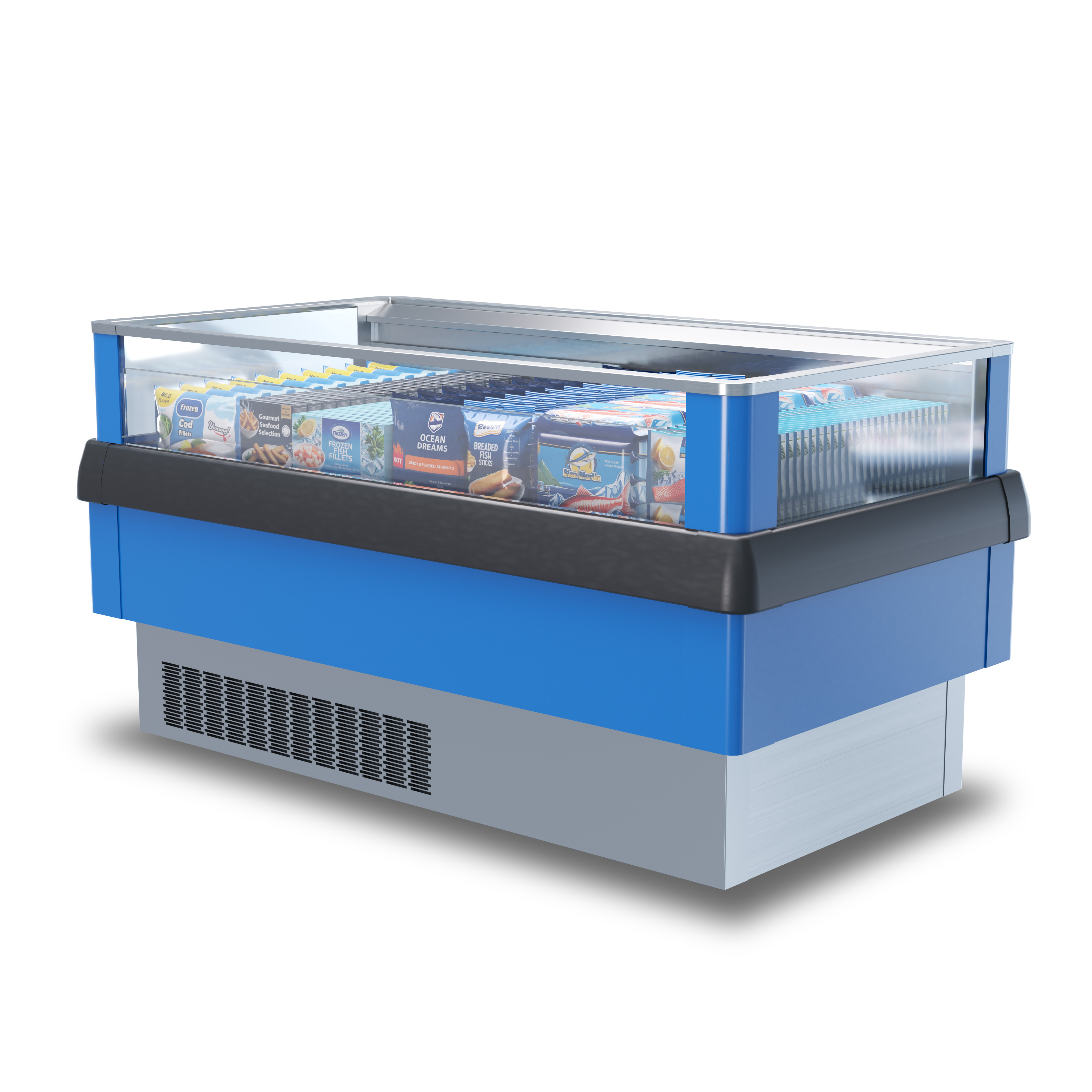 ONIZVA Narrow Dual Temp R-290 Self-Contained Island Display Case