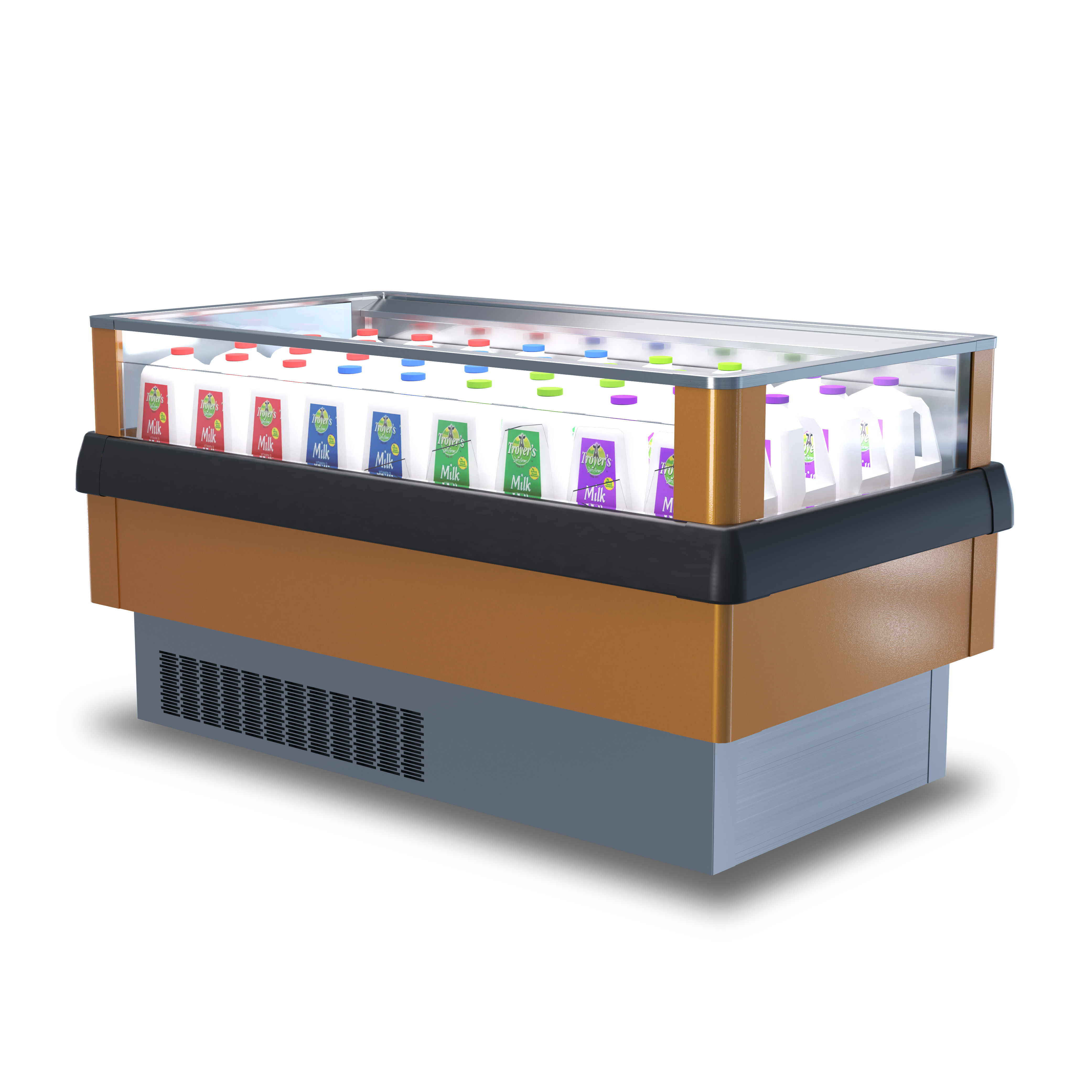 ONIZVA Narrow Dual Temp R-290 Self-Contained Island Display Case